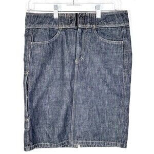 Gucci Dark Wash Denim Jean Skirt Women's Size 6/40 Made In Italy